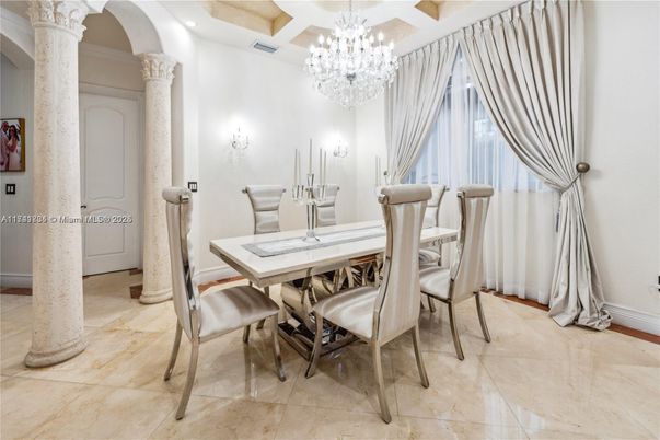 Chandelier, Dining room, Interior, Recessed Lighting