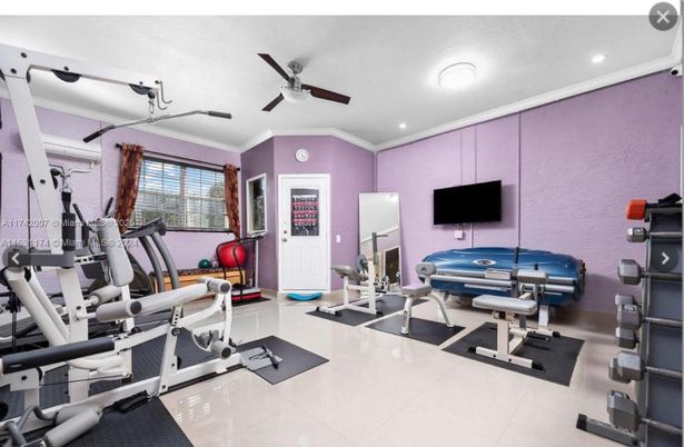 Fitness Equipment, Gym, Interior, Recessed Lighting
