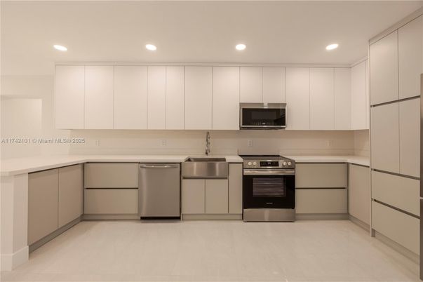 Interior, Kitchen, Recessed Lighting, Stainless Steel Appliances