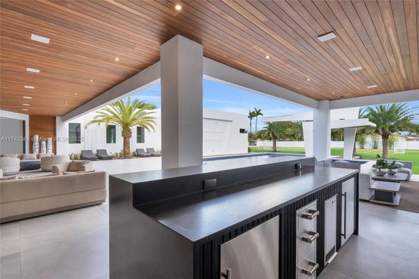 Exterior, Recessed Lighting, Wooden Ceilings