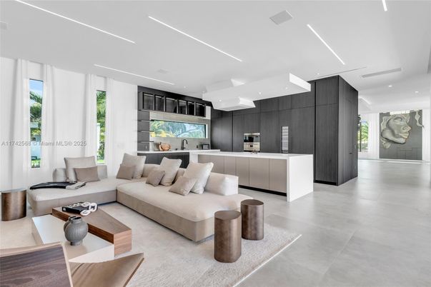 Interior, Kitchen, Living room, Recessed Lighting