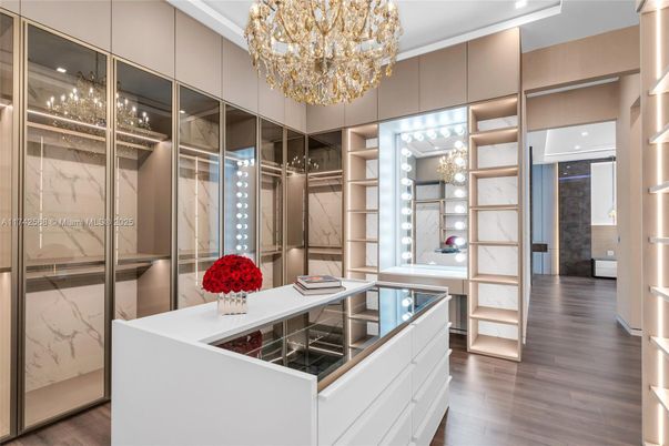 Chandelier, Interior, Walk-in Closets, Wood Texture Flooring