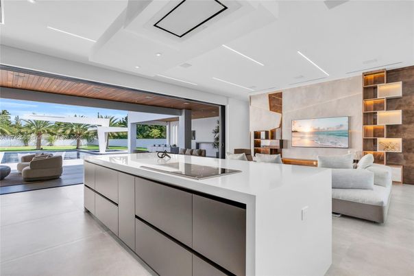 Interior, Kitchen, Living room, Recessed Lighting