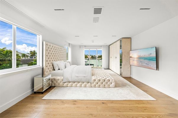 Bedroom, Interior, Water, Wood Texture Flooring