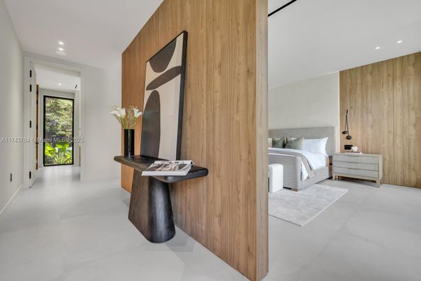 Bedroom, Interior, Recessed Lighting, Wooden Walls