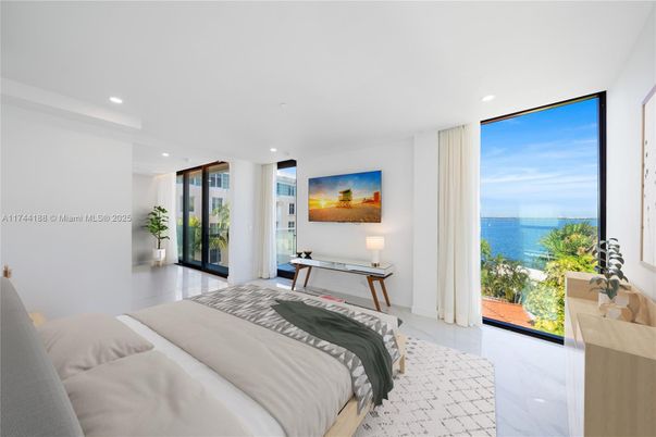 Bedroom, Interior, Marble, Recessed Lighting, Water