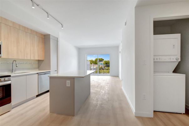 Interior, Kitchen, Washer, Wood Texture Flooring