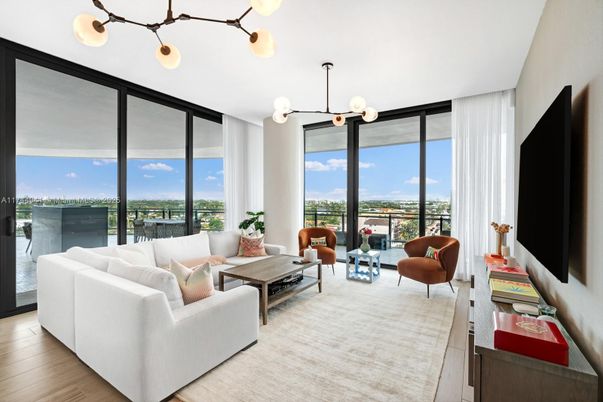 Interior, Living room, Pendant Lights, Wood Texture Flooring