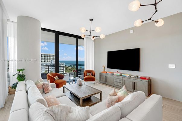 Interior, Living room, Pendant Lights, Water, Wood Texture Flooring