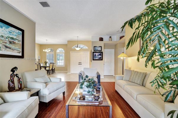 Dining room, Interior, Living room, Pendant Lights, Wood Texture Flooring