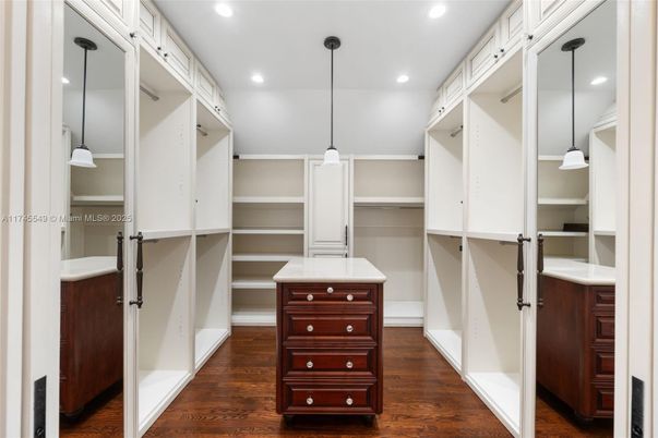 Interior, Pendant Lights, Recessed Lighting, Walk-in Closets, Wood Texture Flooring