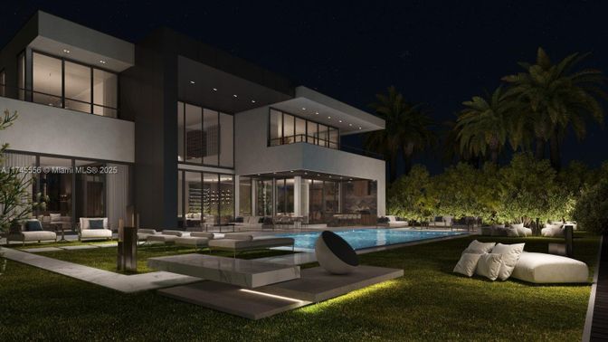 Backyard, Exterior, Facade, Pool, Modern