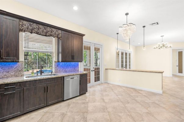 Chandelier, Interior, Kitchen, Recessed Lighting