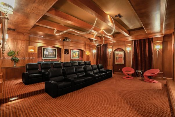 Home Theatre Room, Interior, Theatre Room, Wooden Walls