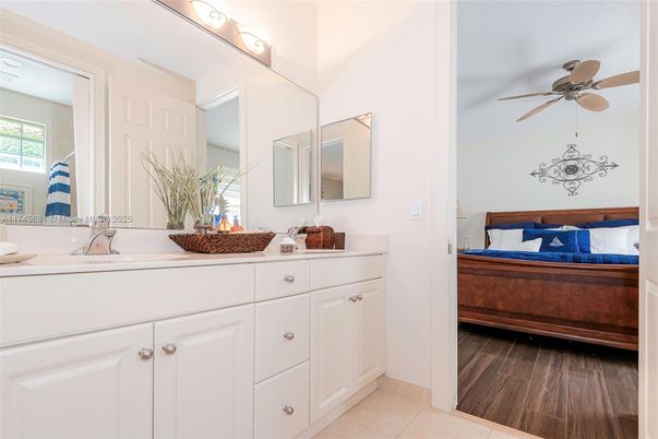 Bathroom, Dual Sink Vanities, Interior, Wood Texture Flooring