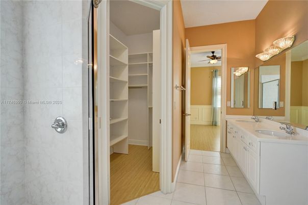 Bathroom, Dual Sink Vanities, Interior, Walk-in Closets
