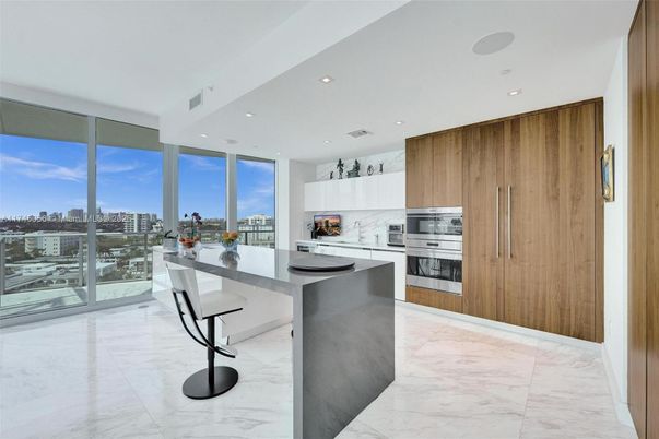 Interior, Kitchen, Marble, Recessed Lighting, Stainless Steel Appliances