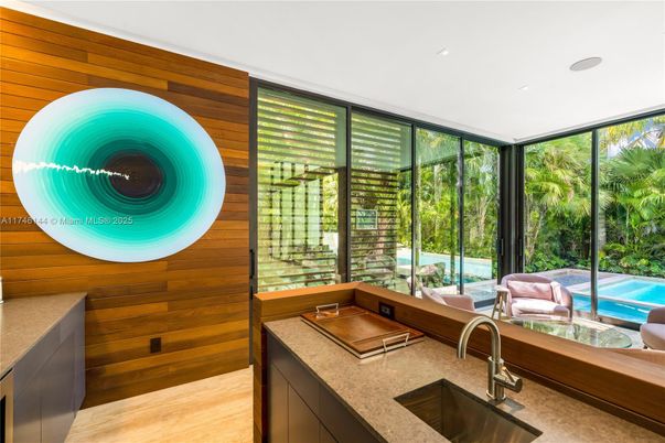 Interior, Recessed Lighting, Wood Texture Flooring, Wooden Walls