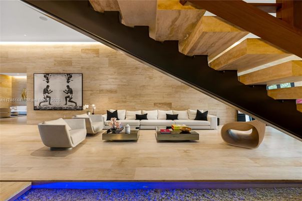 Interior, Living room, Stone Walls