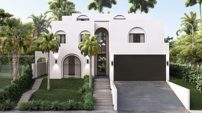 Attached, Exterior, Facade, Spanish Mediterranean