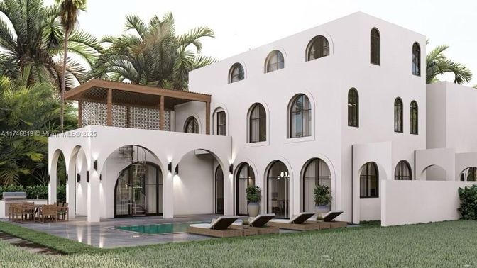 Exterior, Facade, Pool, Modern