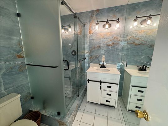 Bathroom, Dual Sink Vanities, Glass Shower, Interior