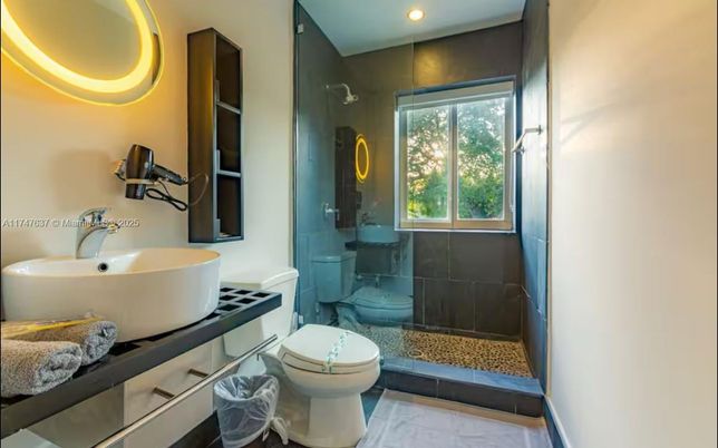 Bathroom, Glass Shower, Interior, Marble, Recessed Lighting