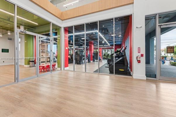 Fitness Equipment, Interior, Wood Texture Flooring