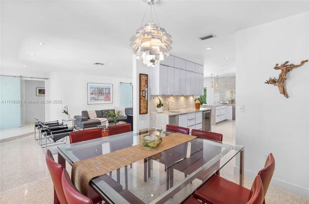 Dining room, Interior, Kitchen, Living room, Pendant Lights, Recessed Lighting