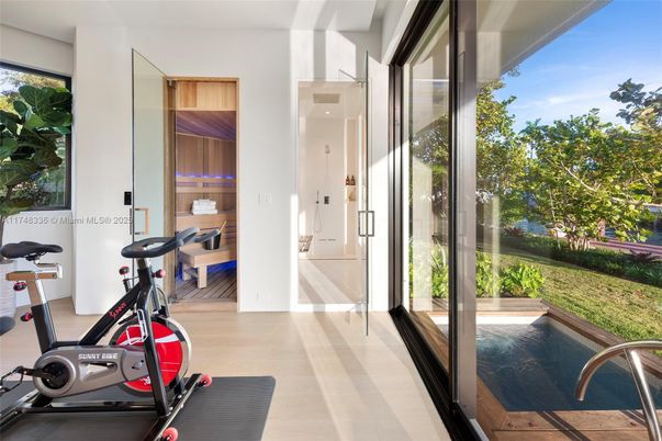 Fitness Equipment, Interior, Wood Texture Flooring