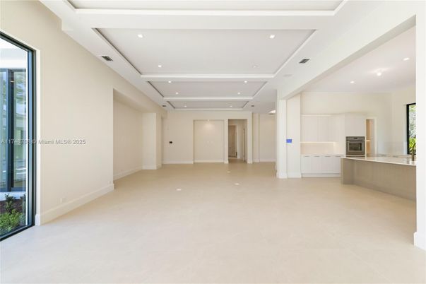 Empty room, Interior, Kitchen, Recessed Lighting