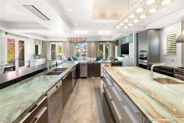 Chandelier, Interior, Kitchen, Pendant Lights, Recessed Lighting, Stainless Steel Appliances