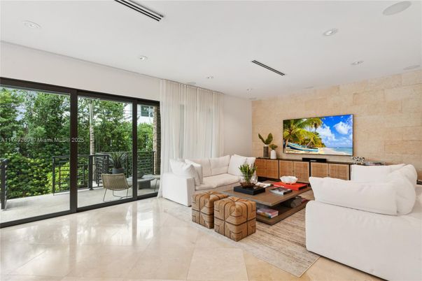 Interior, Living room, Recessed Lighting, Stone Walls