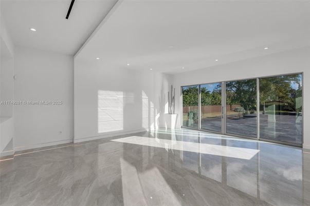 Empty room, Interior, Marble, Recessed Lighting