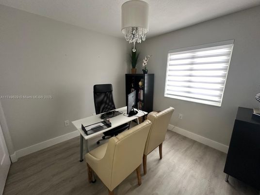Chandelier, Home Office, Interior, Wood Texture Flooring