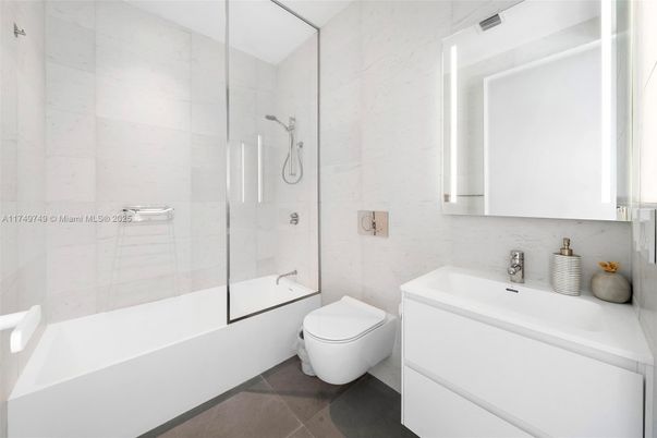 Bathroom, Glass Shower, Interior, Marble Walls