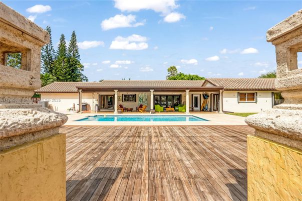 Exterior, Pool, Wood Texture Flooring