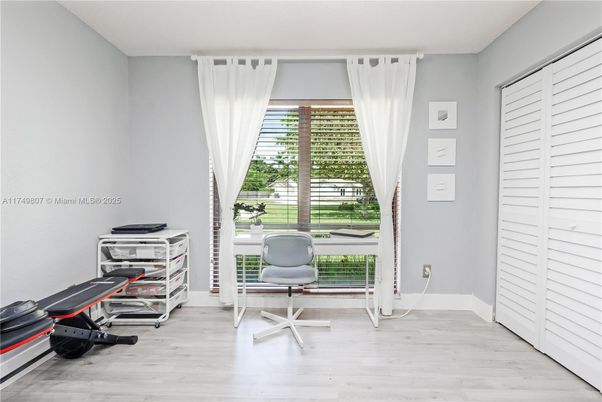 Fitness Equipment, Home Office, Interior, Wood Texture Flooring