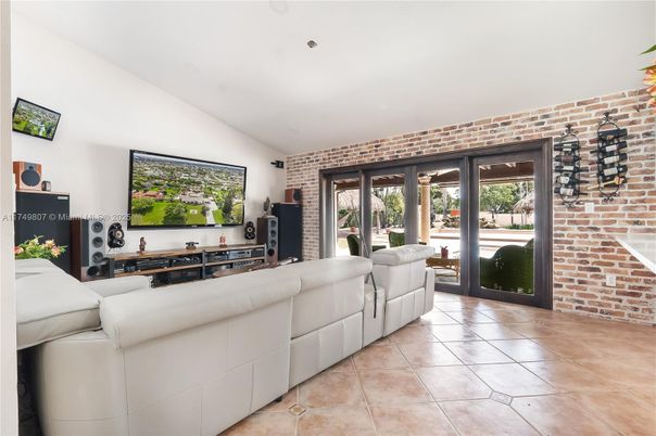 Interior, Living room, Stone Walls