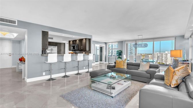 Interior, Kitchen, Living room, Pendant Lights, Recessed Lighting, Stainless Steel Appliances