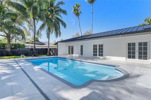 Exterior, Pool, Solar Panels