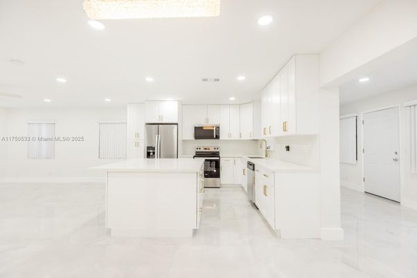 Interior, Kitchen, Recessed Lighting, Stainless Steel Appliances