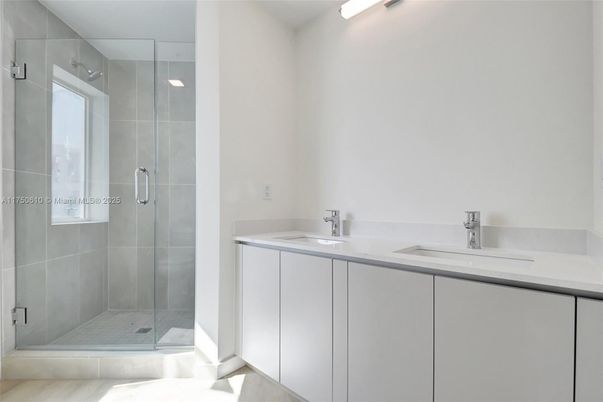 Bathroom, Dual Sink Vanities, Glass Shower, Interior
