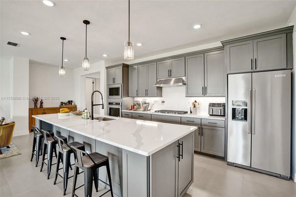 Interior, Kitchen, Pendant Lights, Recessed Lighting, Stainless Steel Appliances