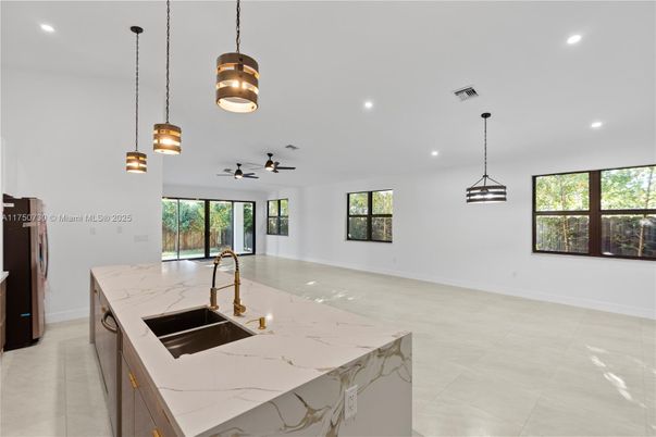 Interior, Kitchen, Pendant Lights, Recessed Lighting
