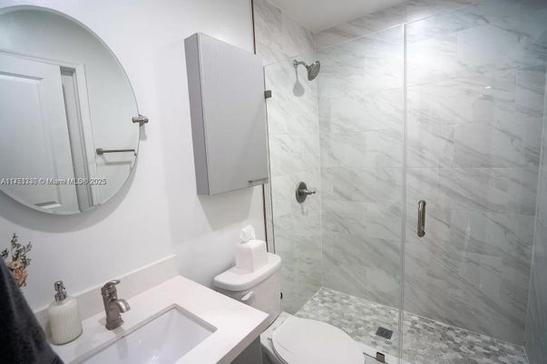 Bathroom, Glass Shower, Interior, Marble Walls