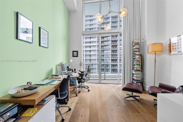 Home Office, Interior, Pendant Lights, Wood Texture Flooring