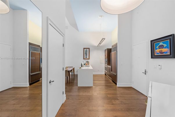Interior, Kitchen, Pendant Lights, Wood Texture Flooring