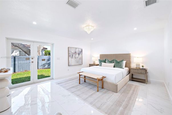 Bedroom, Chandelier, Interior, Marble, Recessed Lighting