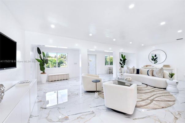 Interior, Living room, Marble, Recessed Lighting